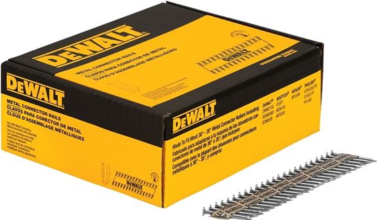 DeWALT DWMC13115G-2M Metal Connector Nail, 1-1/2 in L, 9 ga Gauge, Galvanized, Round Head, Smooth Shank, 2000/PK