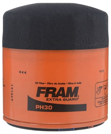 Fram PH30 Full Flow Lube Oil Filter, 13/16-16 Connection, Threaded, Cellulose, Synthetic Glass Filter Media