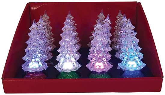 Hometown Holidays 21323 Christmas Ornament Assortment, Christmas Tree, LED Bulb, Pack of 12
