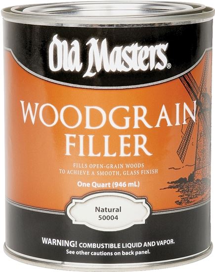 Old Masters 50004 Woodgrain Filler, Natural, Liquid, 1 qt, Can