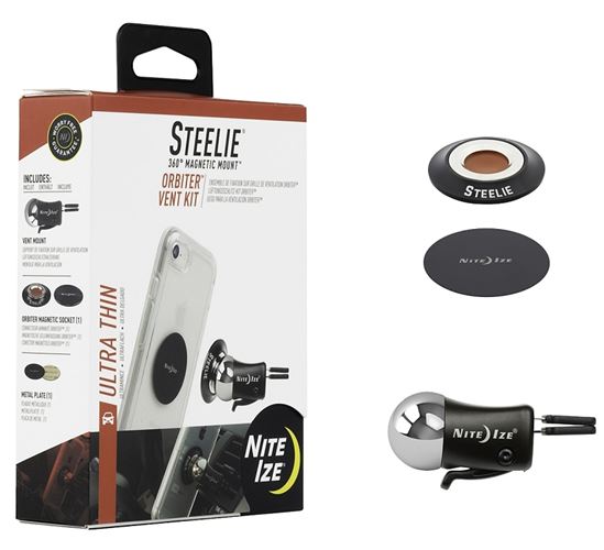 Nite Ize Orbiter STOVK-01-R8 Phone-Mounting Kit, Black/Silver