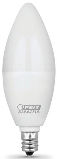 Feit Electric CTF40/10KLED/3 LED Lamp, Specialty, Torpedo Tip Lamp, 40 W Equivalent, E12 Lamp Base, White