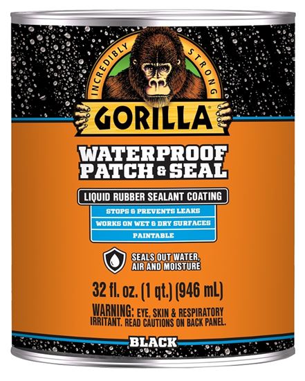 Gorilla 105338 Rubberized Coating, Waterproof, Black, 32 oz, Pack of 6