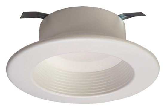 HALO RL4 Series RL4069BLE40AWHR Downlight, 8 W, 120 to 277 V, LED Lamp, Aluminum, Matte White Baffle, Pack of 4