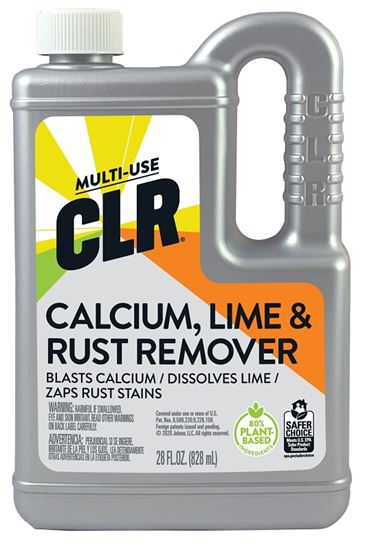 CLR CL-12 Calcium/Lime/Rust Cleaner, 28 oz, Liquid, Slightly Acidic, Lime Green