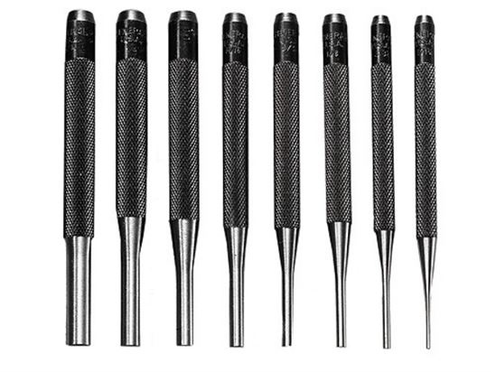 General SPC75 Pin Punch Set, 8-Piece, Steel, Gray