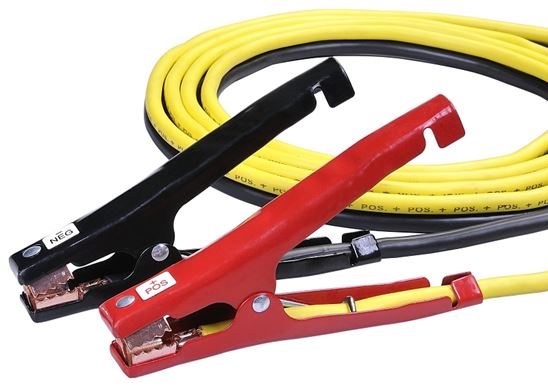 ProSource 041602 Booster Cable, 4 AWG Wire, 4-Conductor, Clamp, Clamp, Stranded, Yellow/Black Sheath