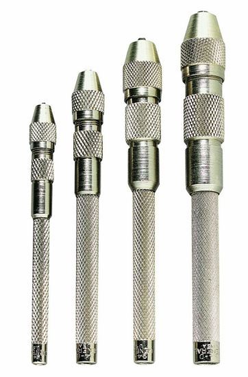 General S94 Pin Vise Set, 0 to 0.187 in, Steel, Silver