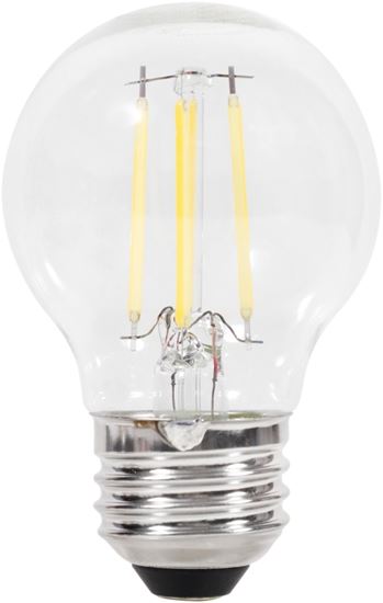 Sylvania 40847 Natural LED Bulb, Globe, G16.5 Lamp, 40 W Equivalent, E26 Lamp Base, Dimmable, Clear, Soft White Light