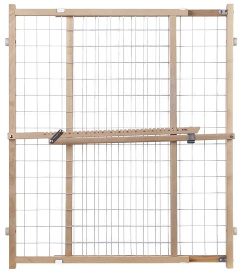 North States 4618A Wire Mesh Gate, Wood, Vinyl Coated, 32 in H x 29-1/2 to 50 in W Dimensions