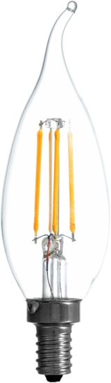 Sylvania 40757 Natural LED Bulb, Decorative, B10 Bent Tip Lamp, 60 W Equivalent, E12 Lamp Base, Dimmable, Clear