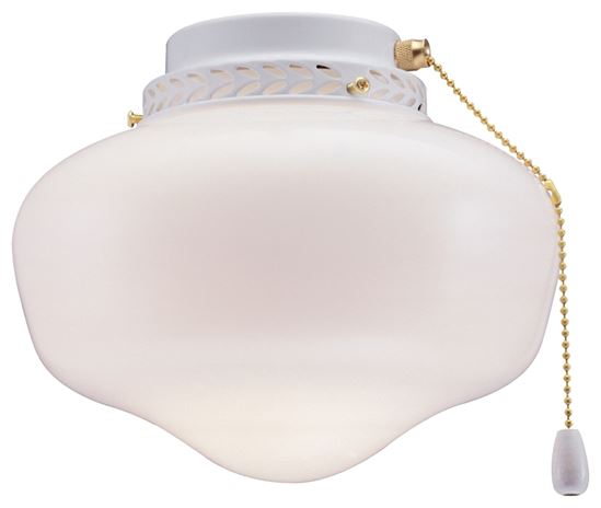 Boston Harbor Schoolhouse Light Kit, Opal Glass, White, White