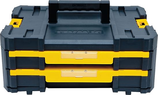 DeWALT TSTAK IV Series DWST17804 Double Shallow Drawer, 16.5 lb, Plastic, Black/Gold/Yellow, 2-Drawer