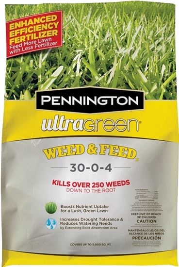 Ambrands 100519557 Weed and Feed Fertilizer, 14 lb, Bag, Solid, Pack of 32