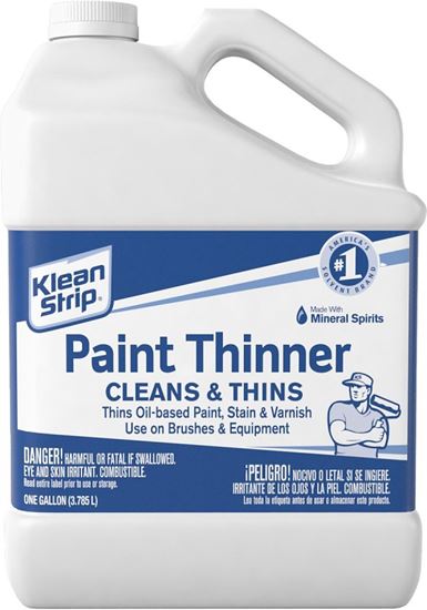 Klean Strip GKPT94400 Paint Thinner, Liquid, Free, Clear, Water White, 1 gal, Can, Pack of 4