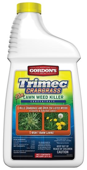 Gordon's Trimec 761160 Crabgrass Plus Lawn Weed Killer, Liquid, Dark Brown, 1 qt Bottle