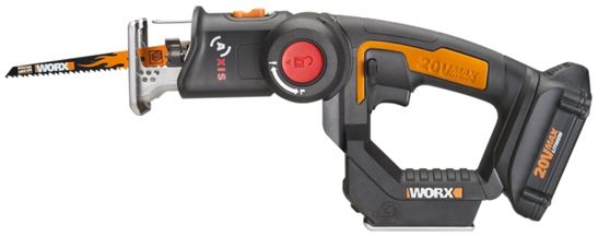 WORX WX550L Reciprocating and Jig Saw, Battery Included, 20 V, 1.5 Ah, 3/4 in L Stroke