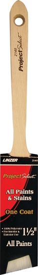 Linzer WC 2140-1.5 Paint Brush, 1-1/2 in W, 2-1/2 in L Bristle, Polyester Bristle, Sash Handle