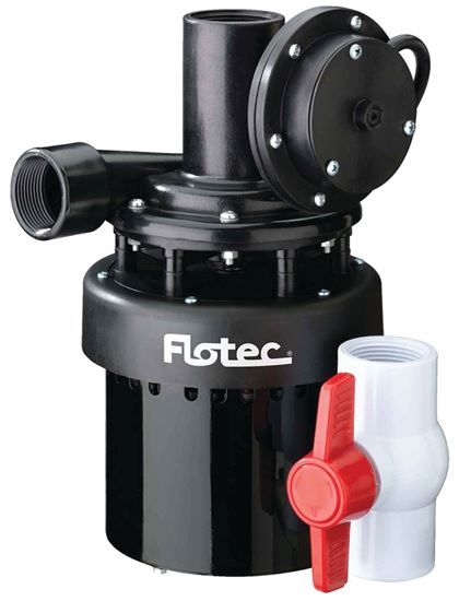 Flotec FPUS1860A Automatic Utility Sink Pump, 1-Phase, 2.2 A, 115 V, 0.33 hp, 1-1/4 in Outlet, 31 gpm, Thermoplastic