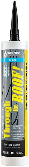 Sashco 14060 Roof Sealant, Black, 10.5 oz, Pack of 12