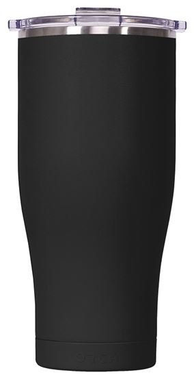 Orca Chaser Series CH16BK Tumbler, 16 oz, Spill-Proof Screw, Whale Tail Flip Lid, Stainless Steel, Black, Insulated