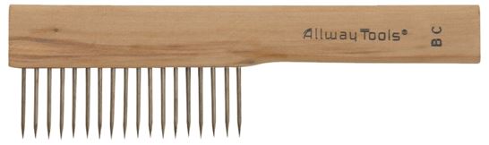 ALLWAY BC Brush Comb, Steel Trim, Hardwood Handle