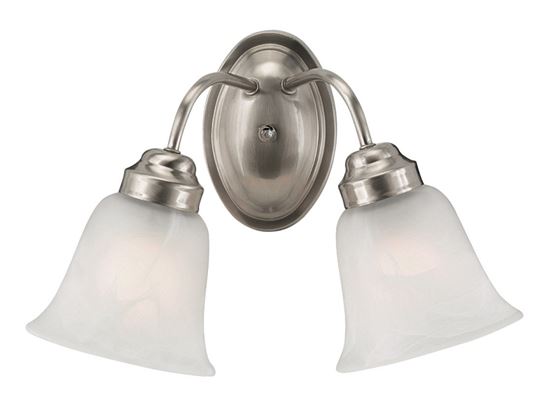 Trans Globe Bel Air Series CB-3105 BN Wall Sconce, 60 W, 2-Lamp, E26 Lamp, Metal Fixture, Brushed Nickel Fixture