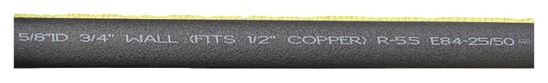 Quick R 70581T Pipe Insulation, 5/8 in ID x 2-1/8 in OD Dia, 6 ft L, Polyolefin, Charcoal, Pack of 30