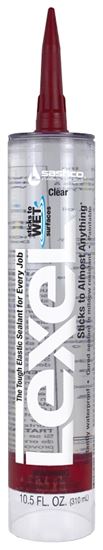 Sashco 13010 Elastic Sealant, Clear, 7 days Curing, 0 to 120 deg F, 10.5 oz, Cartridge, Pack of 12