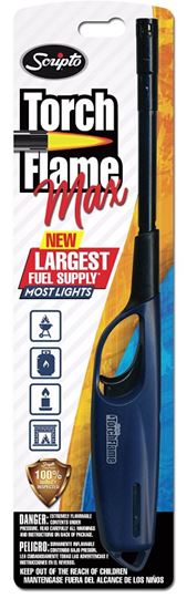 Scripto HW12 Utility Lighter, Butane, Black/Yellow, Pack of 12