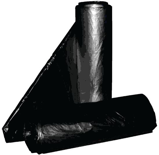 ALUF Plastics RCT-33X Royal Crown Top Liner, 33 x 39 in, 33 gal, Metalocene Blend, Black