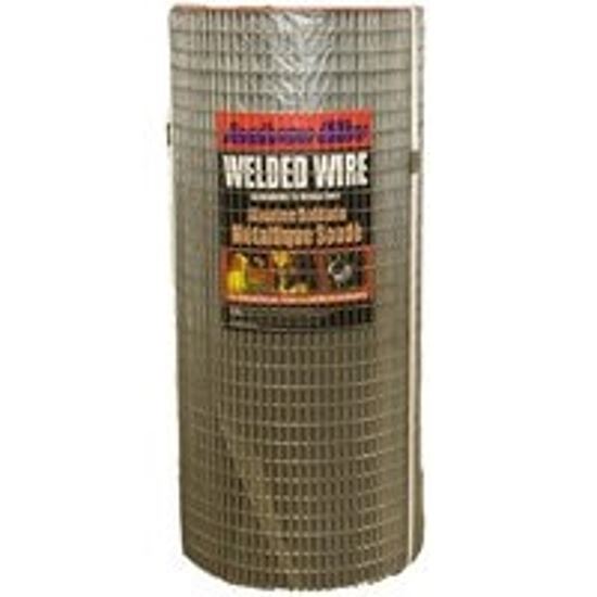 Jackson Wire 10 03 38 14 Welded Wire Fence, 100 ft L, 36 in H, 1 x 1 in Mesh, 14 Gauge, Galvanized