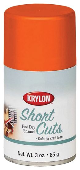 Krylon KSCS050 Craft Spray Paint, High-Gloss, Glow Orange, 3 oz, Can, Pack of 6