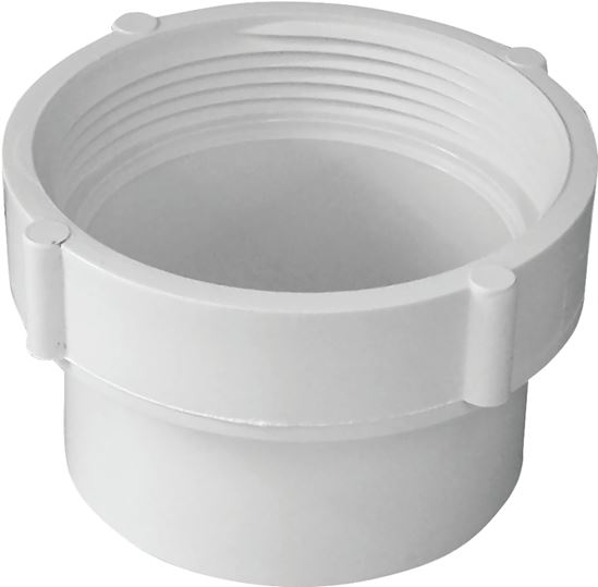 Canplas 414236BC Cleanout Body, 6 in, FNPT x Spigot, PVC, White