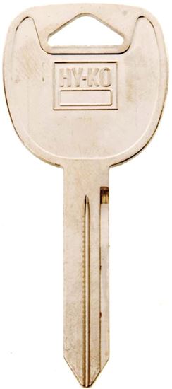 Hy-Ko 11010B102 Key Blank, Brass, Nickel, For: Automobile, Many General Motors Vehicles, Pack of 10