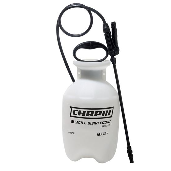 CHAPIN 20075 Bleach Sprayer, 1 gal Tank, Poly Tank, 34 in L Hose