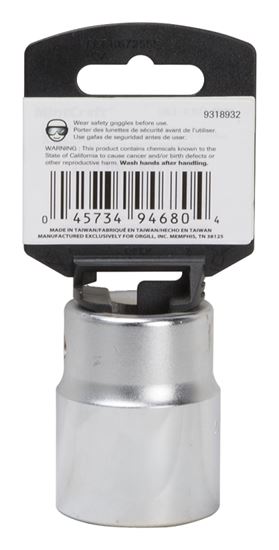 Vulcan MT-SM6030 Drive Socket, 30 mm Socket, 3/4 in Drive, 12-Point, Chrome Vanadium Steel, Chrome