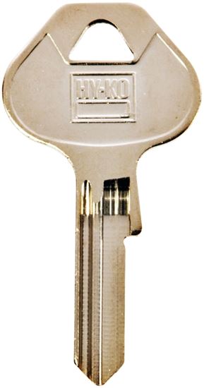 Hy-Ko 11010M60 Key Blank, Brass, Nickel, For: Master Locks and Padlocks, Pack of 10