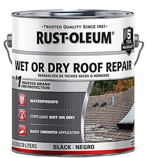 Rust-Oleum 301899 Cement Roof Repair, Black, Liquid, 1 gal