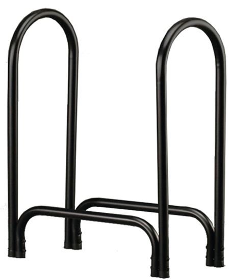 Shelter SLRS Small Log Rack, 12 in W, 28 in D, 33 in H, Steel Base, Powder-Coated, Black