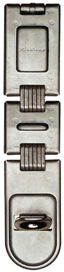 Master Lock 722DPF Latching Hasp, 7-3/4 in L, 11/16 in W, Steel, Zinc, 7/16 in Dia Shackle