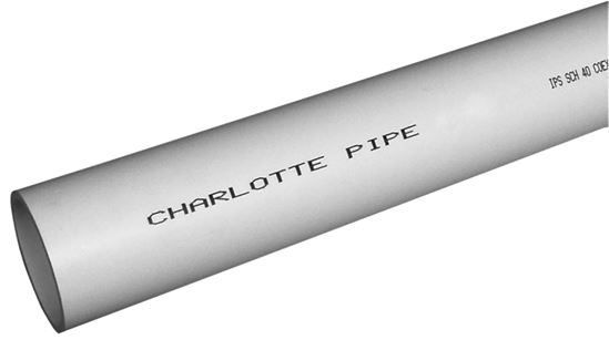 Charlotte Pipe PVC 04112 0600 Pipe, 1-1/2 in, 10 ft L, SCH 40 Schedule, PVC