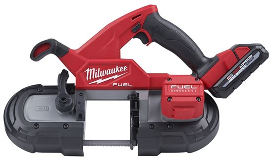 Milwaukee 2829-22 Compact Band Saw Kit, Battery Included, 18 V Battery, 35-3/8 in L Blade, 3-1/4 in Cutting Capacity