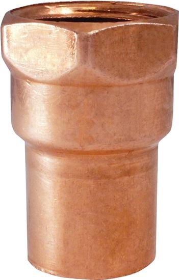 Elkhart Products 80003 Pipe Adapter, 1/2 in, Sweat x FIP, Copper