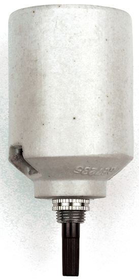 Jandorf 60578 Bottom Turn Knob Lamp Socket, 250 V, 250 W, Porcelain Housing Material, White