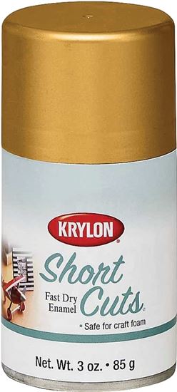 Krylon KSCS029 Craft Spray Paint, High-Gloss, Gold Leaf, 3 oz, Can, Pack of 6