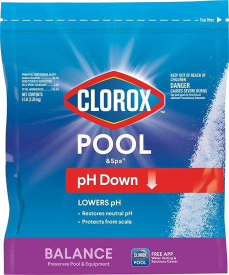 Clorox 12105CLX pH Down, Granular, Off-White, 5 lb, Pack of 3