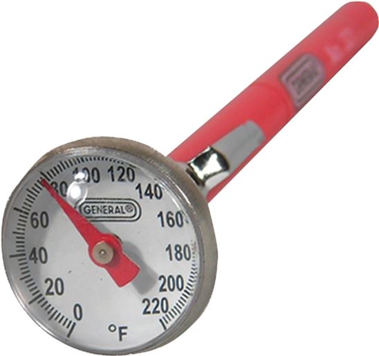 General Tools 321 Stem Thermometer, 0 to 220 deg F, Analog Display