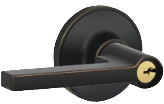 Schlage J Series J54 SOL 716 Entry Lever, Mechanical Lock, Aged Bronze, Metal, Residential, 3 Grade