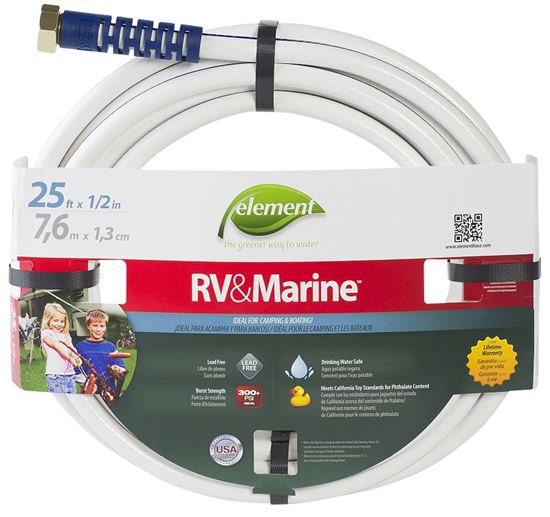 Swan MRV12025 Water Hose, 1/2 in ID, 25 ft L, White
